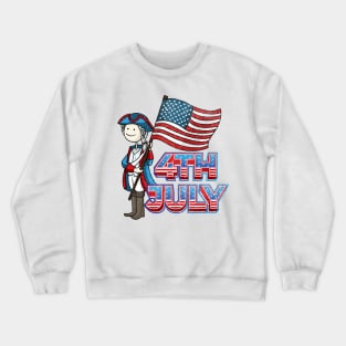 4th july illustration Crewneck Sweatshirt